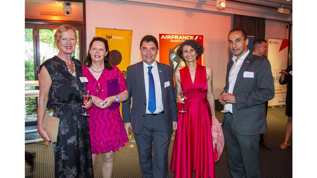 Pictured l to R:  Cliona McGowan (Director, France Ireland Chamber of Commerce), Mary Honohan (International Tax Partner, PwC), Senator Olivier Cadiç (UDI senator for French citizens living abroad), Annie Réa (newly elected Secretary, CCIFI Council 2019) and Mathieu Gorge (President France Ireland Chamber of Commerce).